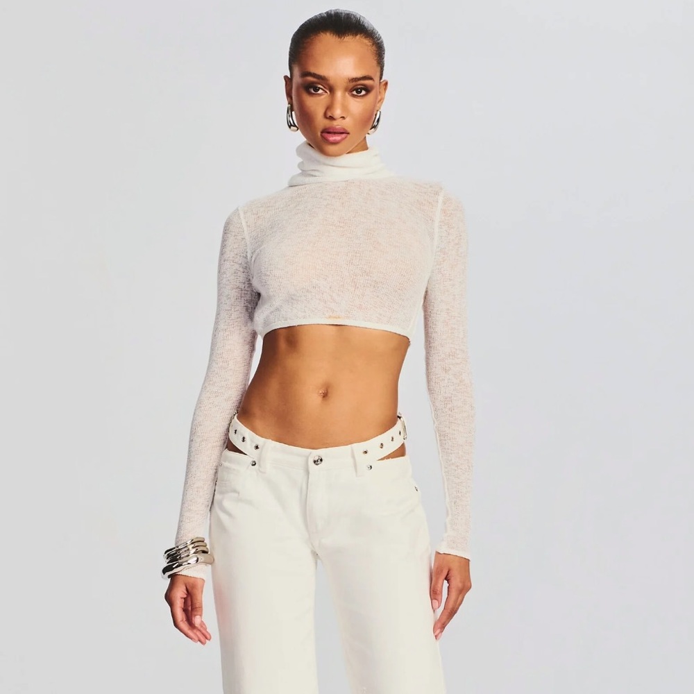 Julie crop long sleeve top size Xs Retrofete